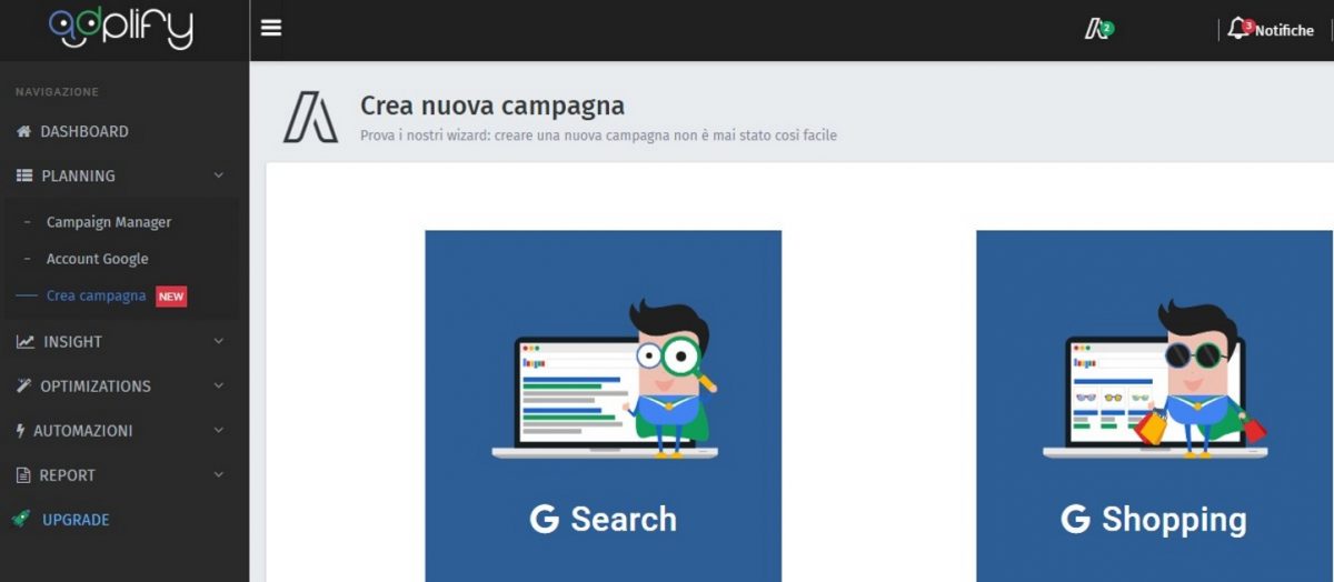 Adplify Dashboard Campagne Google Ads